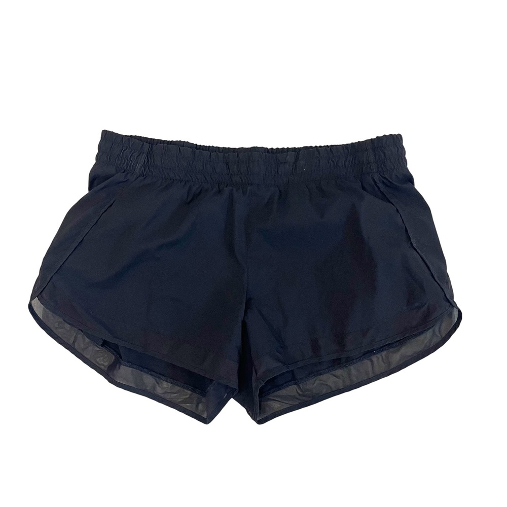 Athleta Mesh Racer Run Short 4" Black Athletic Running Shorts Womens Size XL